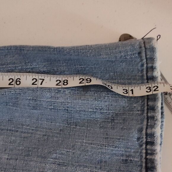 Vintage Department of Peace  Low Rise Y2K distressed beaded patchwork  size 3 - Picture 14 of 16
